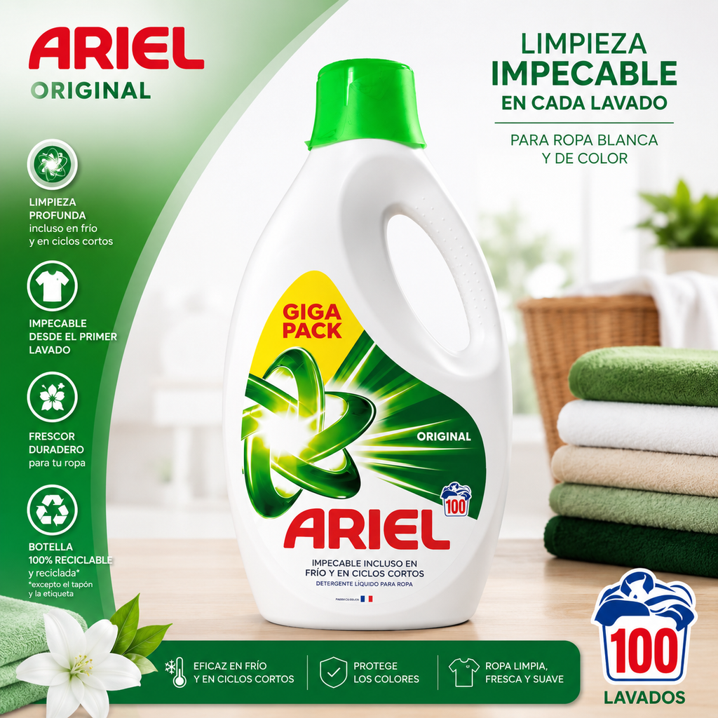 ARIEL ORIGINAL 100 LAVADOS